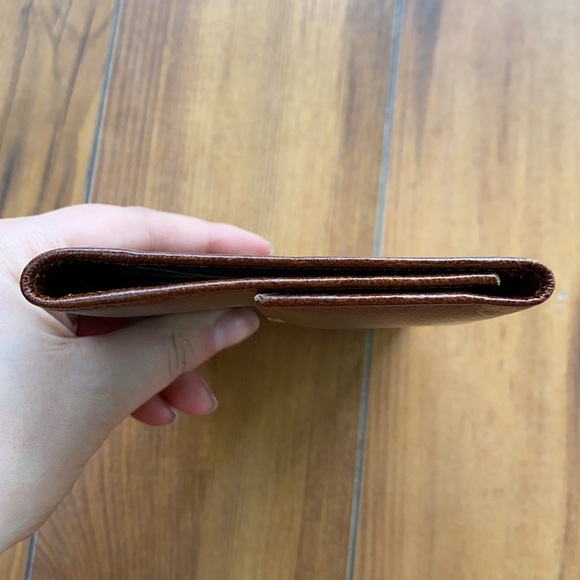 Genuine Leather Vintage Renwick Tri-Fold Wallet cheque book - Picture 9 of 11